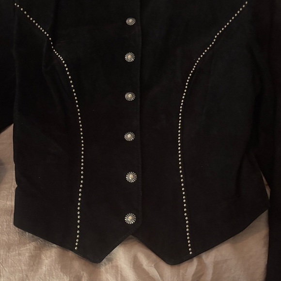 Tony Lama Black Studded Women's Blazer - Picture 2 of 6